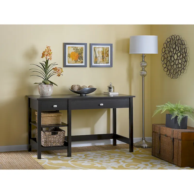 54W Computer Desk with Shelves