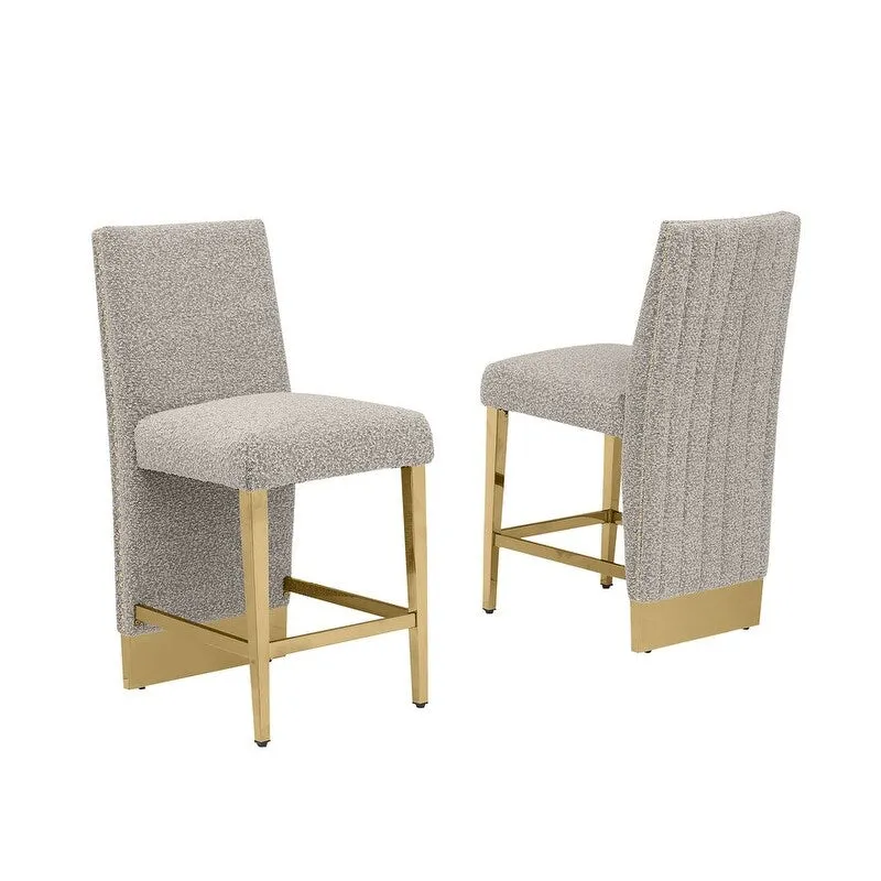 Best Quality Furniture Pleated Chrome Nailhead Trim Chair - N/A