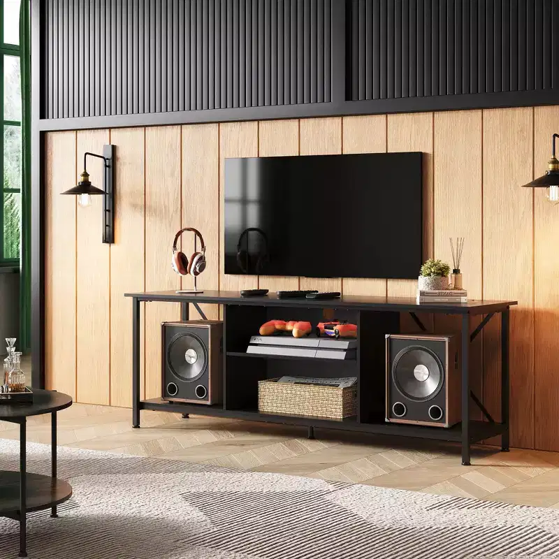 TV Stand for 55 65 Inch TV,Entainment Center with Storage, TV Console for Bedroom and Living Room