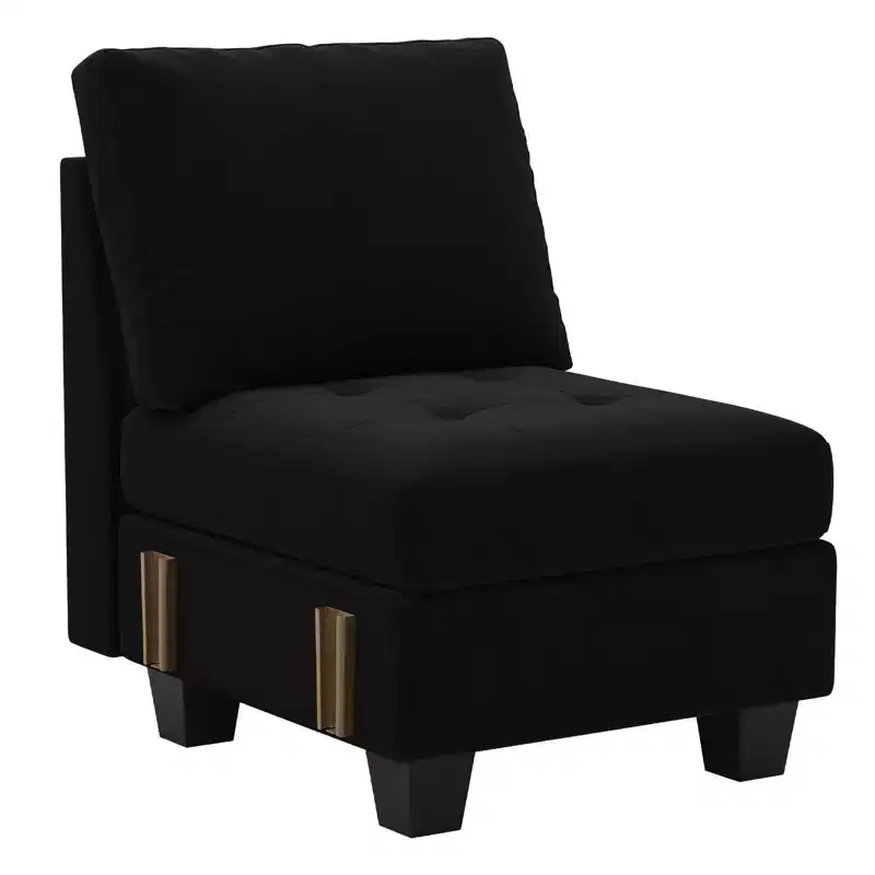 Belffin Modular Velvet Tufted Single Seat