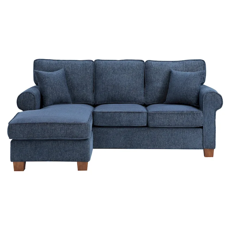 Rylee Rolled Arm Sectional with Pillows