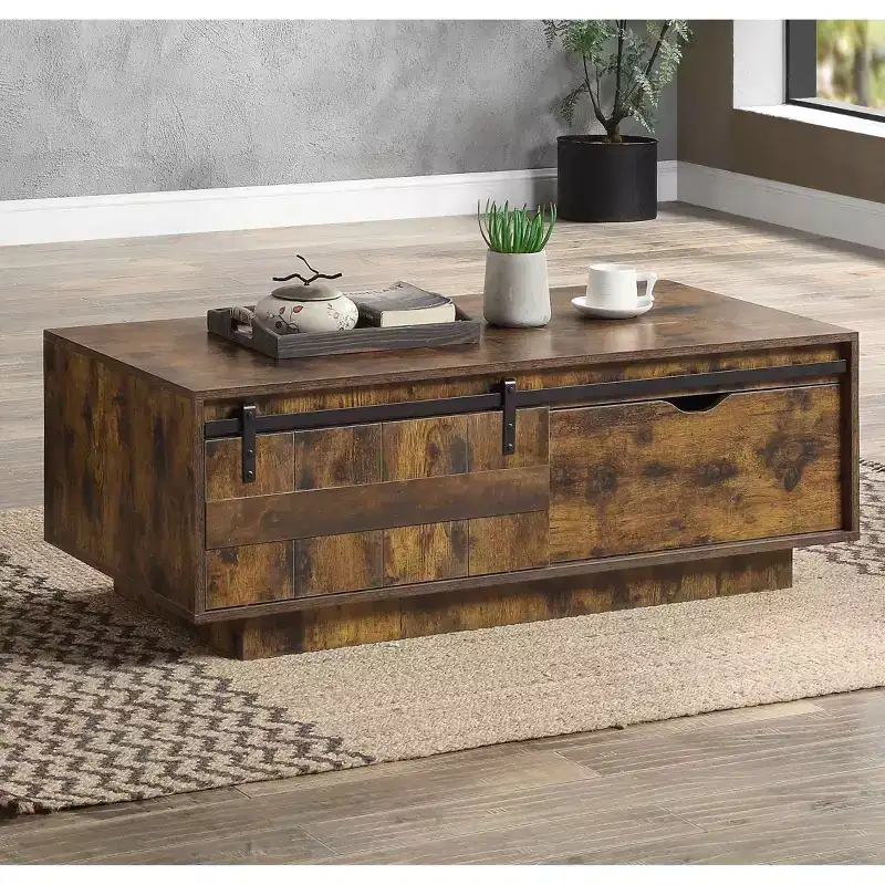 Acme Furniture Bellarosa Coffee Table Rustic Oak Finish