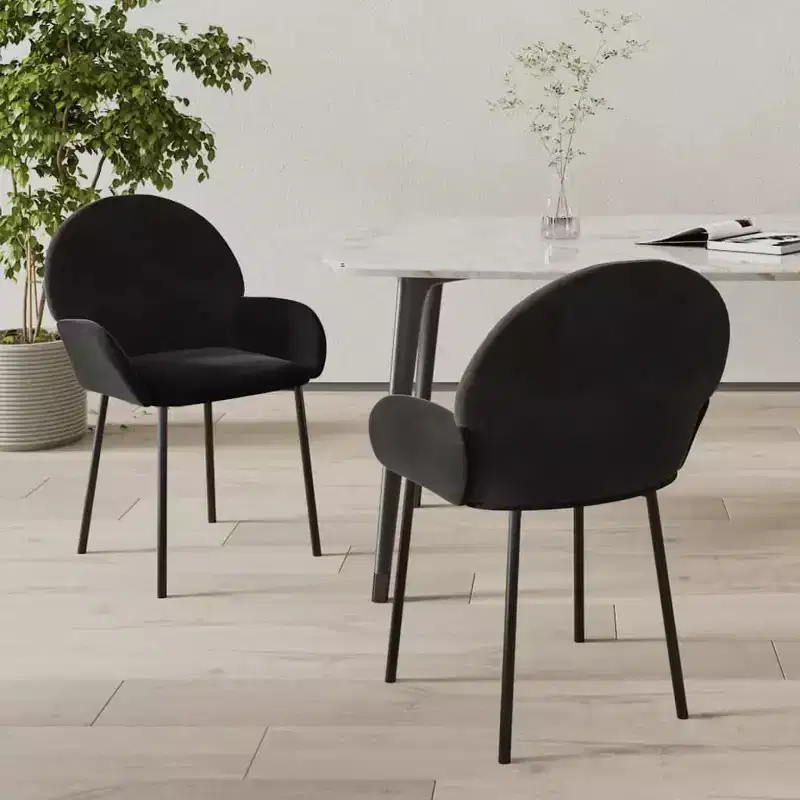 vidaXL Dining Chair Set of 2 Dark grey