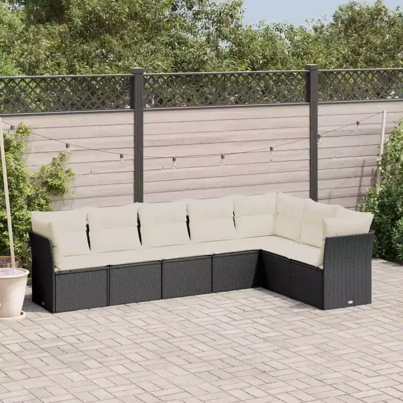 vidaXL Garden Patio Sofa Set Poly Rattan