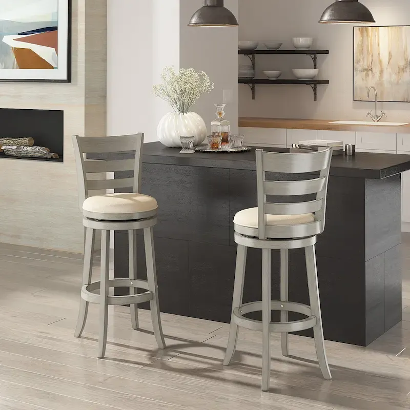 Rovinj Ladder Back 29H Swivel Bar Stool