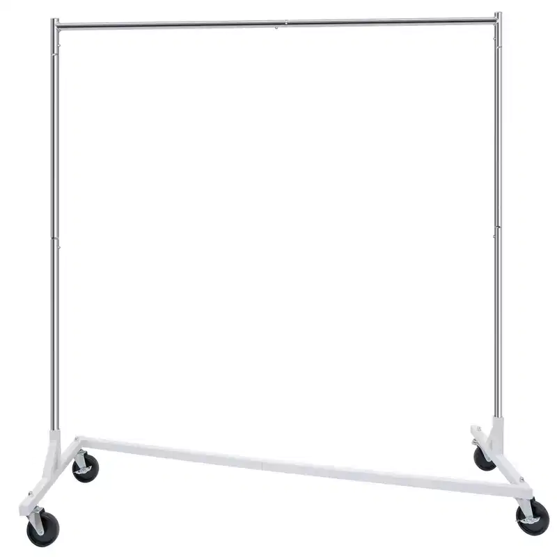 Home Collection Heavy Duty Metal Clothes Rack with Wheels