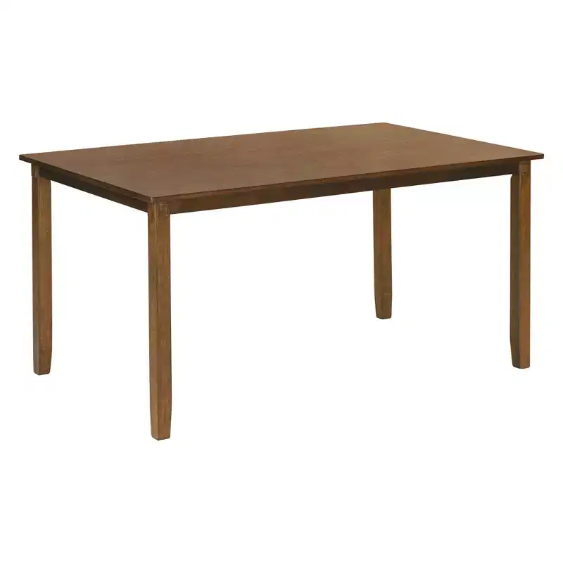 Whisen 6-Piece Wooden Rectangular Kitchen Dining Table Set with 4 Fabric Chairs and Bench