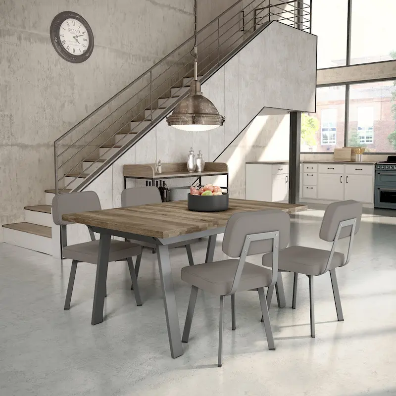 Amisco Clarkson Upholstered Dining Chair with Metal Legs