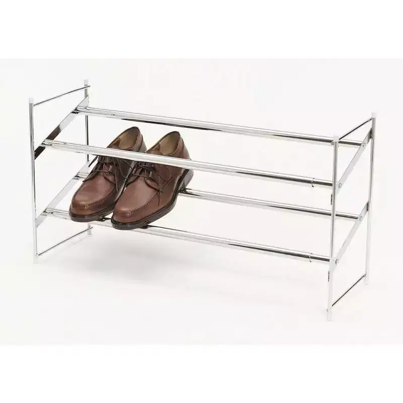 8-3/4 in. H X 24 in. W X 14 in. L Steel Expanding and Stacking Shoe Rack
