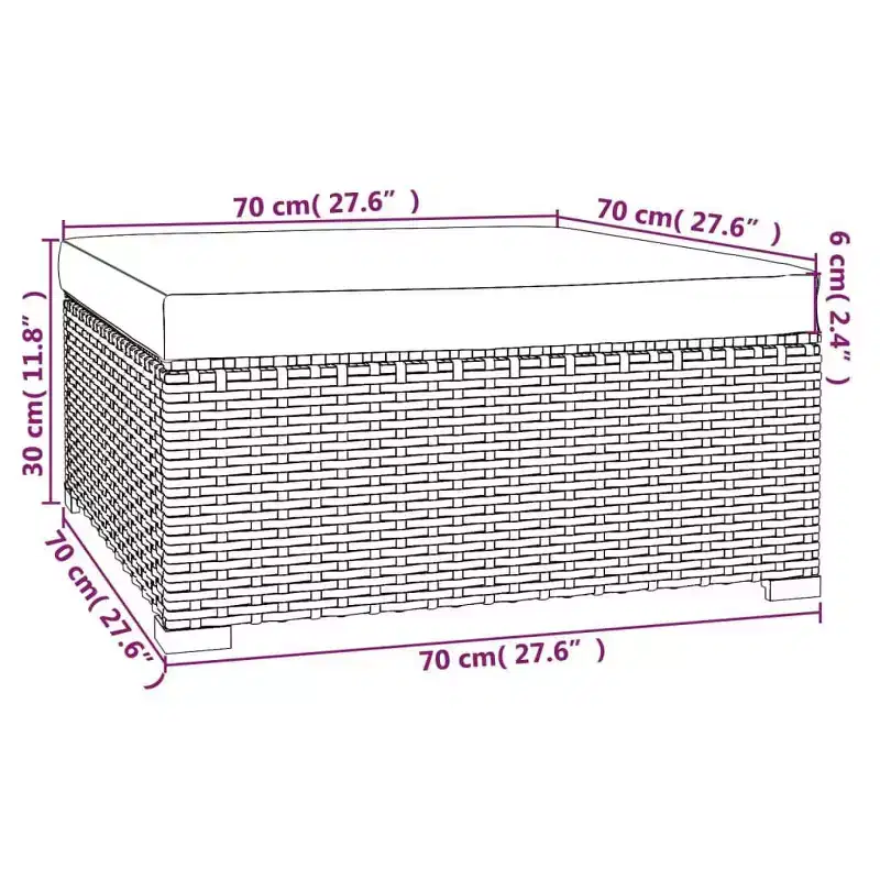 vidaXL Garden Lounge Set PE rattan Large Modular