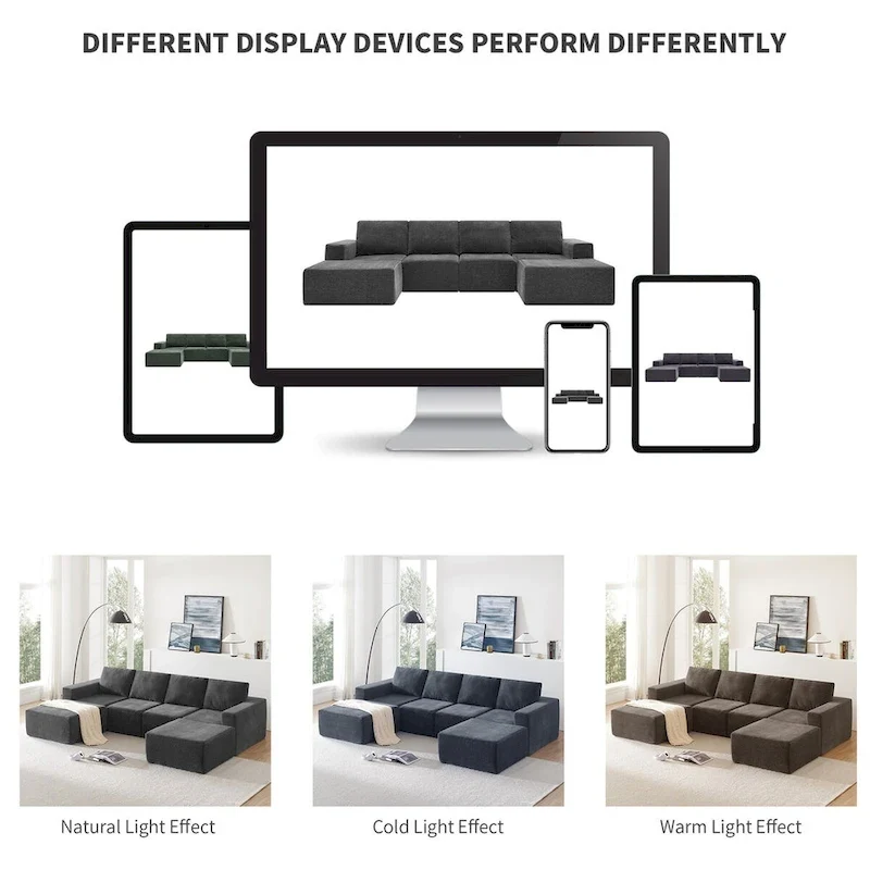 Modular U Shaped Sectional Sofa