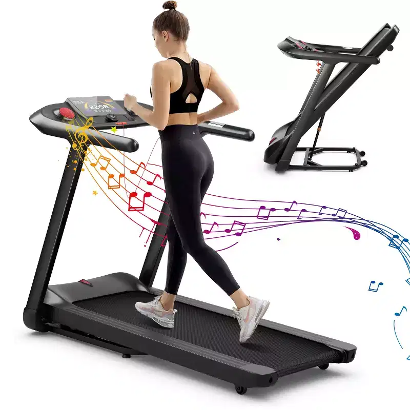 Gymax Folding Treadmill 4.75HP Treadmill w/ 20 Preset Programs LED Touch Screen & Remote Control Walking Jogging Running Machine