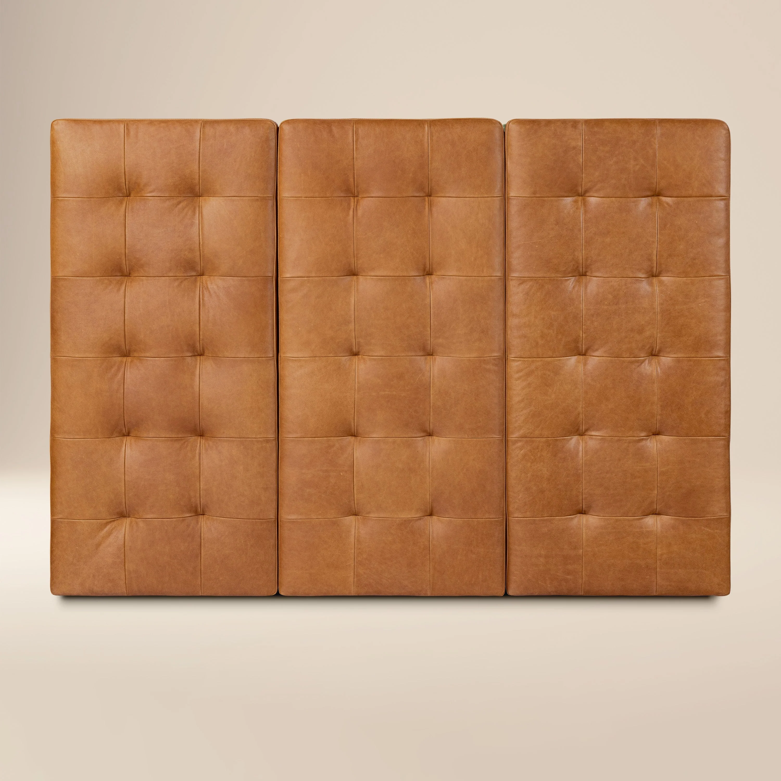 Leather Bed Headboard | Saddle Tan | Queen