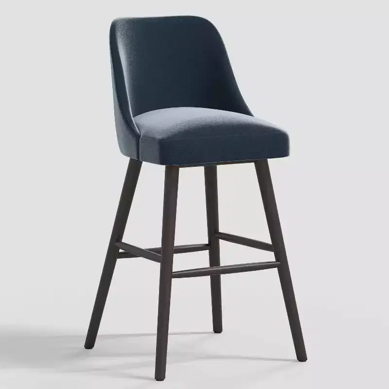 31 Geller Modern Counter Height Barstool with Footrest Shiny Velvet - Threshold