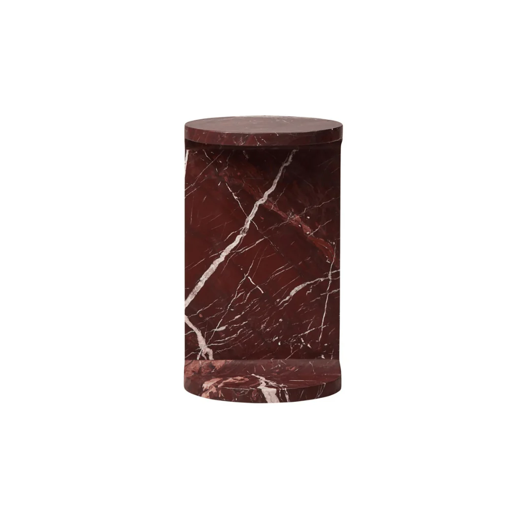 White Marble Side Table for Bedroom