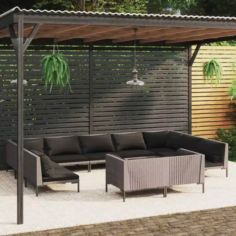 vidaXL Garden Lounge Set Dark Grey