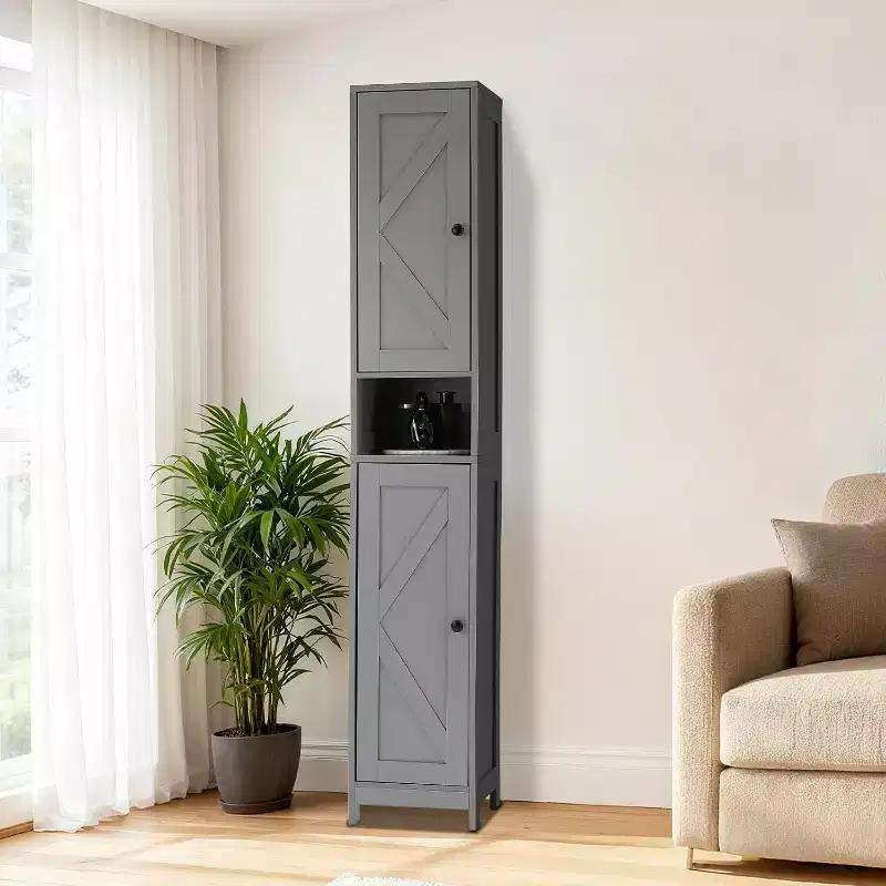 Stylish Modern Bathroom Furniture Set  Durable Space-Saving Complete Storage for Functional Bathroom Organization