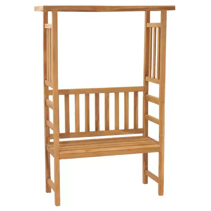 vidaXL Patio Bench with Pergola 45.3 Solid Teak Wood
