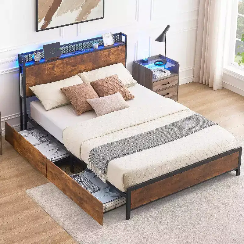 Full Bed Frame with Headboard