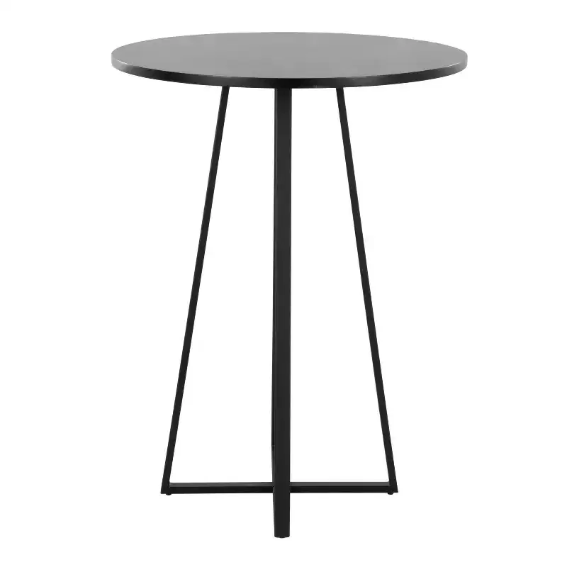 LumiSource Cosmo MDF Counter Table Black Metal/Black