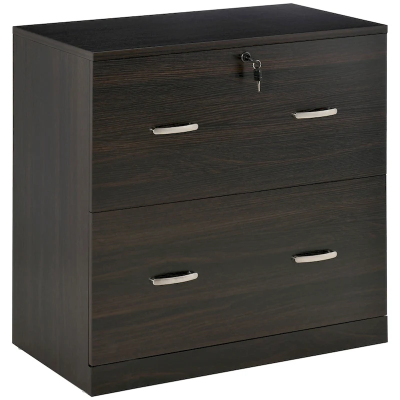 2-Drawer File Cabinet with Lock, Keys and Hanging Bar