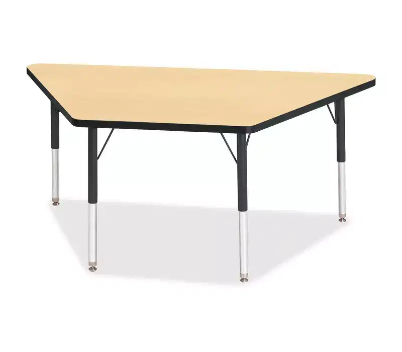 Jonti-Craft Berries Elementary Height Classic Trapezoid Table 30 x 60 in Black