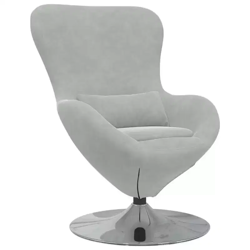 Egg Chair with Footstool Velvet