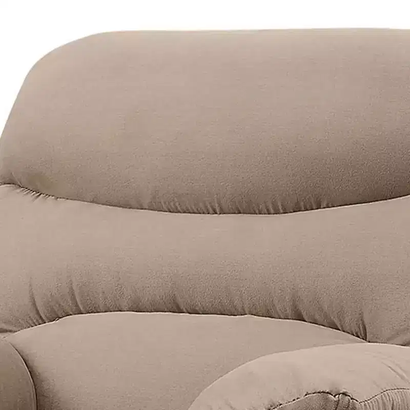 35" Arcadia Active Sitting Chair Light Brown Microfiber: Recliner, Easy Reach Handle - Acme Furniture