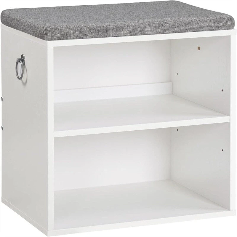 Small Shoe Bench with Cushion - 11.8D x 15.7W x 16.5H