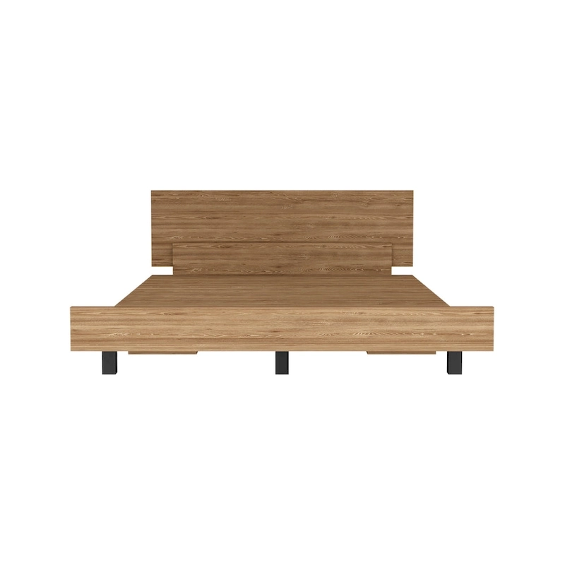 TUHOME Kaia Bed Base with Headboard, Twin