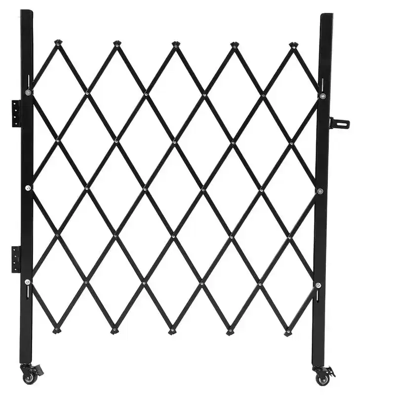 Foldable Security Gate with Universal Wheels, Expanding Fence 360Rolling Barricade Gate, Courtyard Garden Garade Yard