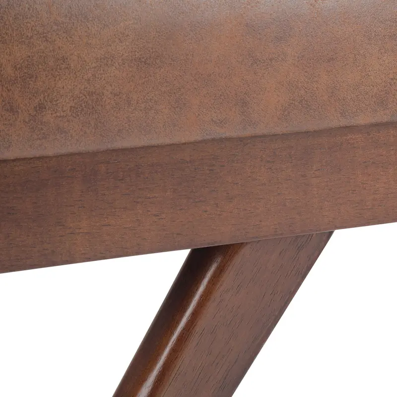 WYNDENHALL Nadine 48 inch Wide Mid Century Modern Rectangle Ottoman Bench