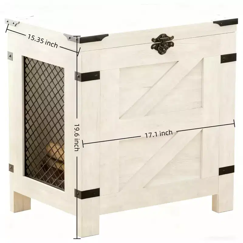 Small Space Side Table, Lift Top End Table, Rustic Nightstand with Storage Cabinet & Lock
