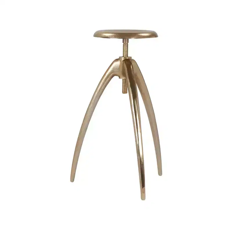 Meridian Furniture,Clara Gold Aluminum Counter/Bar Stool