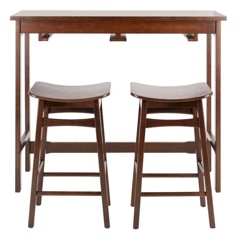 SAFAVIEH Neoma 3 Piece Pub Set - White Oak - 42.1 x 17.7 x 36.2 - 42Wx18Dx36H