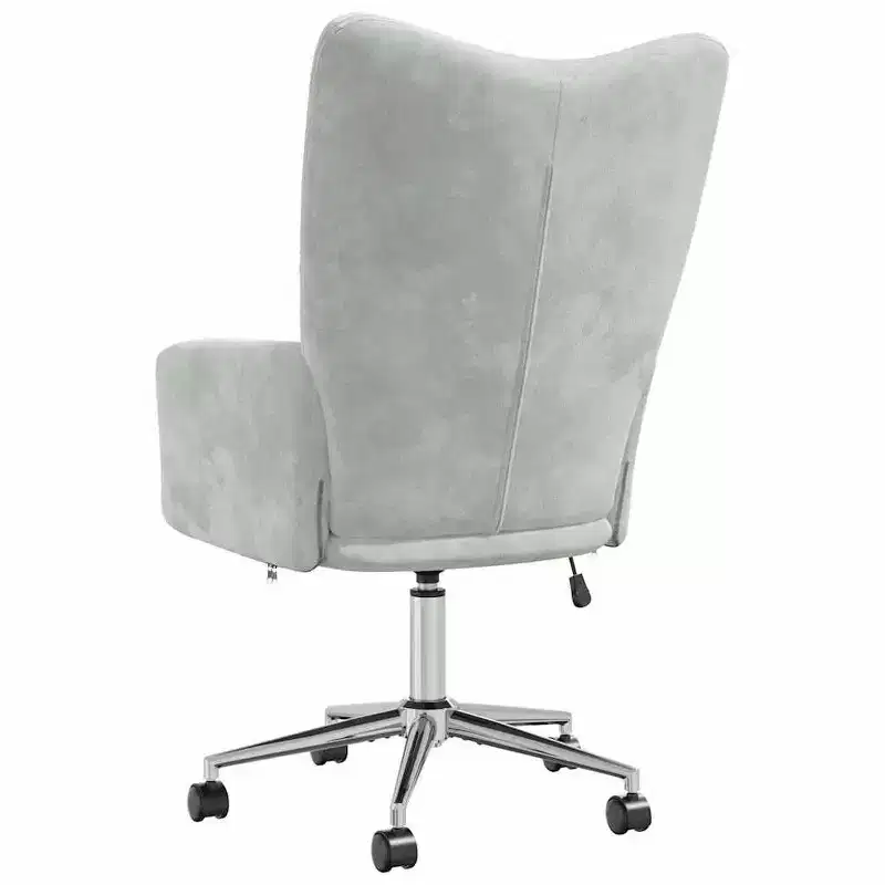 Relaxing Chair Light Gray Velvet