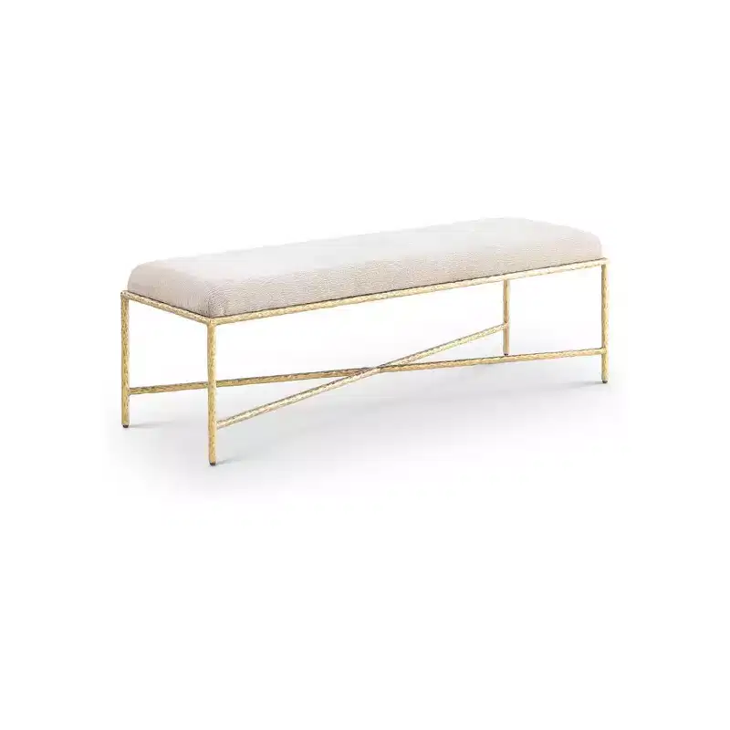 Valley Chenille Fabric Bench