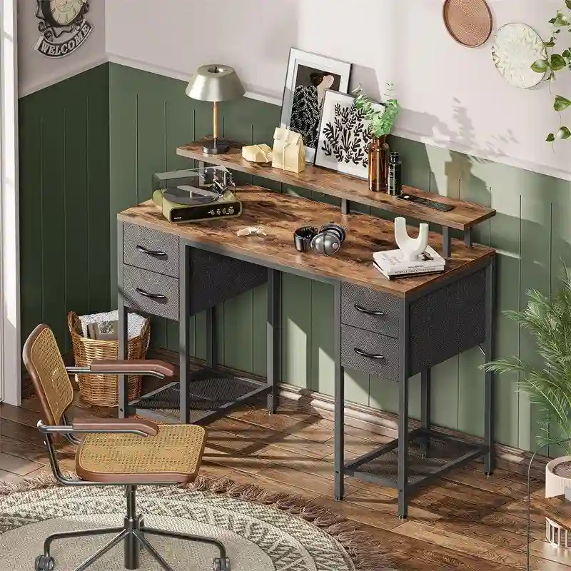 47 inch Computer Desk with 4 Drawers