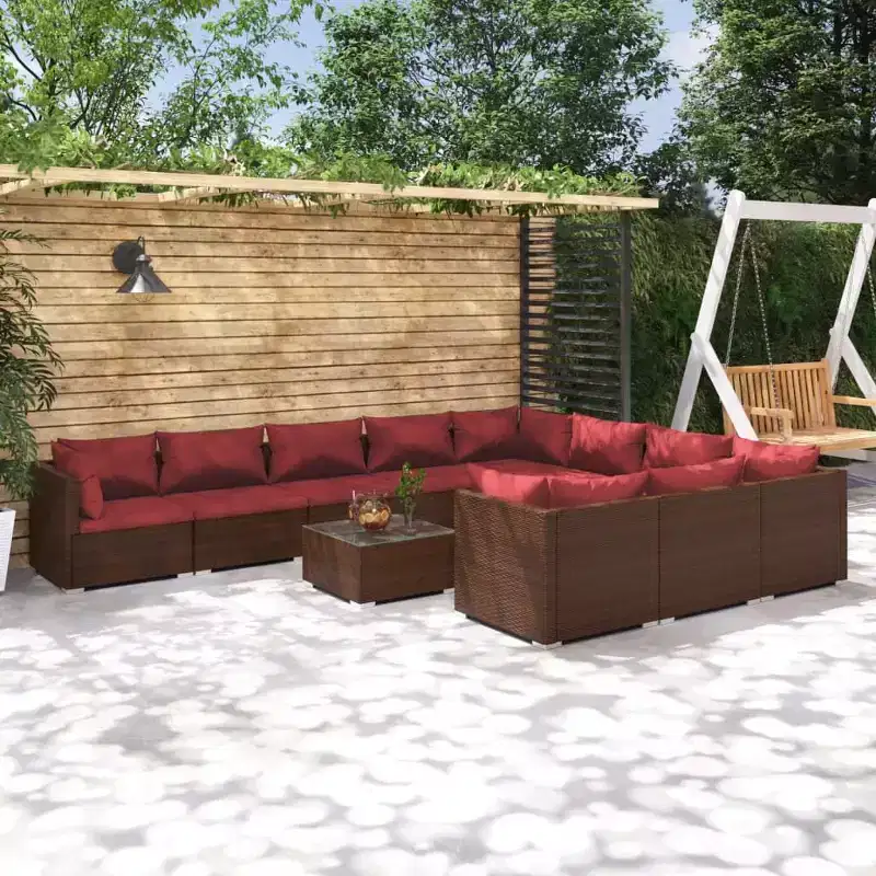 vidaXL Garden Lounge Set PE rattan Large Modular