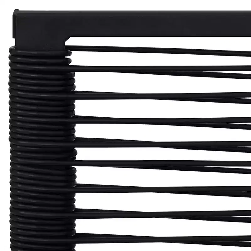 vidaXL Dining Set Black Powder-Coated Steel Large Durable Dining Set