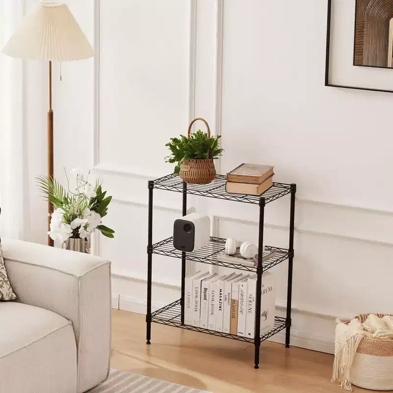 5-Tier Adjustable Metal Wire Storage Rack - Heavy Duty Organizer for Kitchen, Pantry, Garage, Bathroom & Laundry