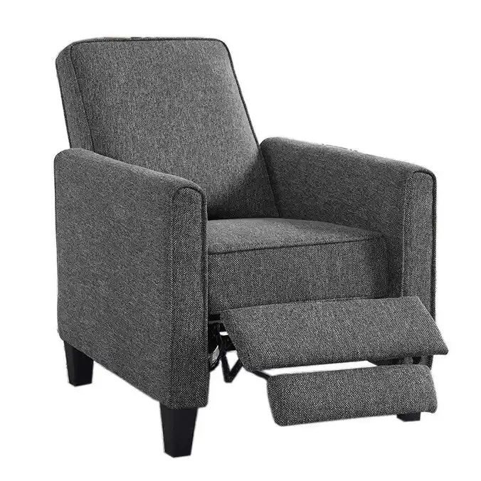 Traditional Fabric Welted Padded Recliner Chair