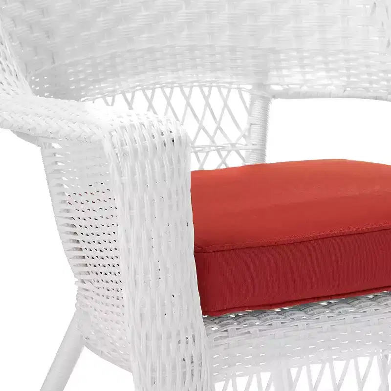 HomeStock Zen Zone Chair Set of 2, Durable Resin Wicker, Weather-Resistant with Cushions