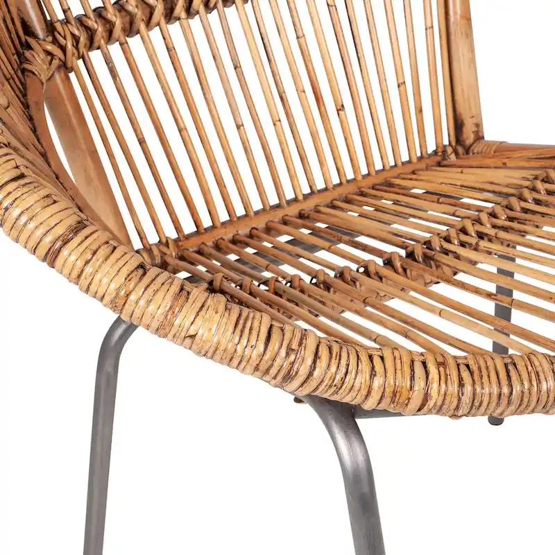 Natural Rattan Handwoven Papasan Accent Chair by East at Main