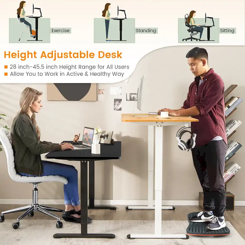 Gymax Electric Standing Desk Adjustable Stand up Computer Desk