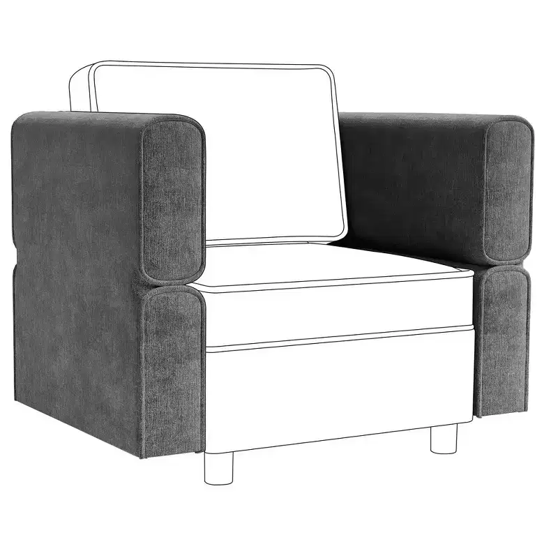 Chenille Reversible Sectional Sofa, 9-Seater Modular Sectional Sofa, U-Shape Modular Couch Storage Seats Ottomans with Chaise