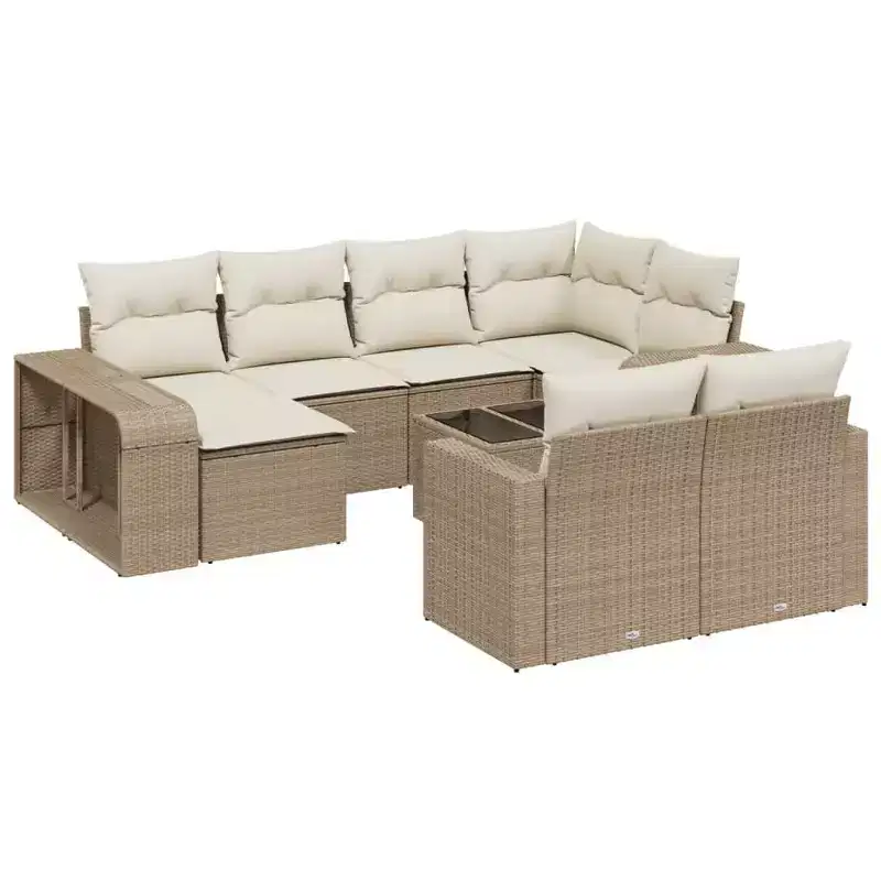 vidaXL Modular Outdoor Sofa Set with Cushions in Various Colors