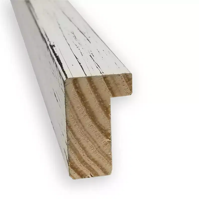 39 x 28 Non-Beveled Shiplap White Narrow Wood Bathroom Wall Mirror - Amanti Art: Includes Mounting Hardware