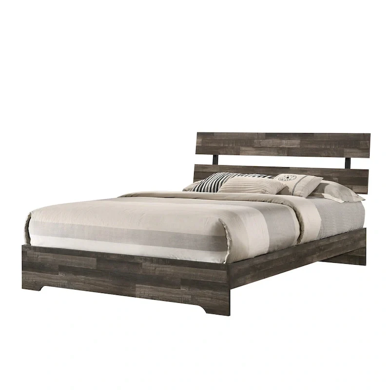 Annis 4 Piece Brown Rustic Platform Bedroom Set