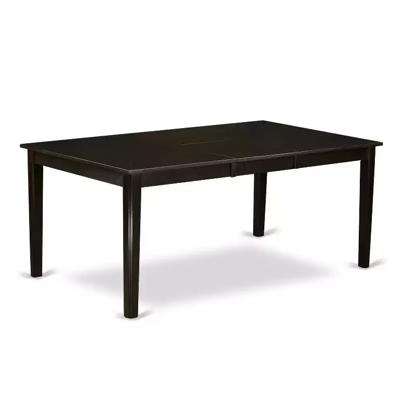 HomeStock Rectangle Dining Table With 6 Chairs Cappuccino Finish